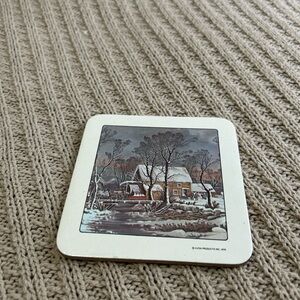 Vintage Winter Scene Coaster